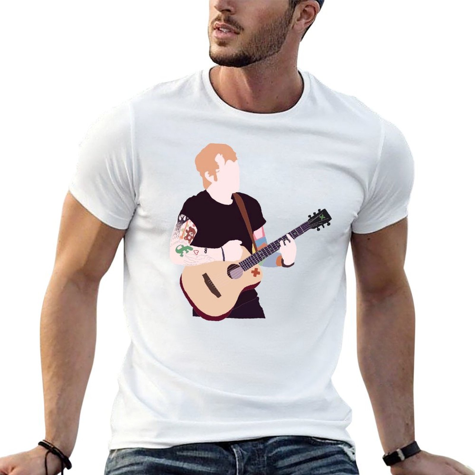 Anime Merchandise T-Shirts - Ed Sheeran'ın Resmi Ürünleri Tişört pamuklu