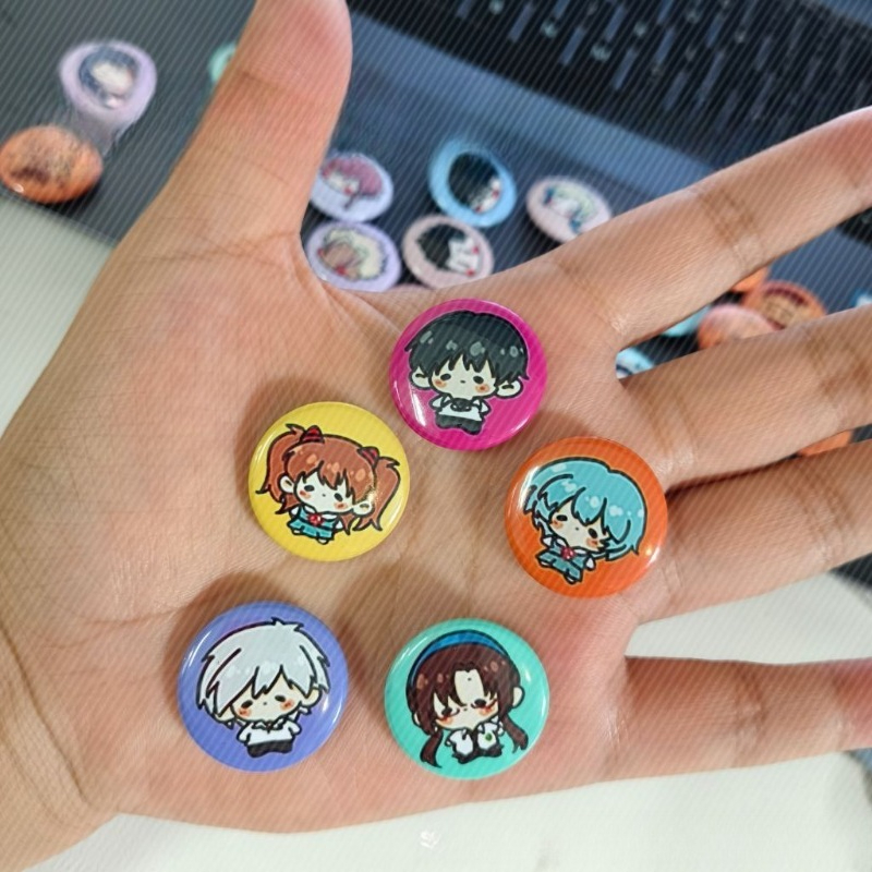 Evangelion Anime Merchandise - 5 adet Neon Sevimli Genesis Klasik