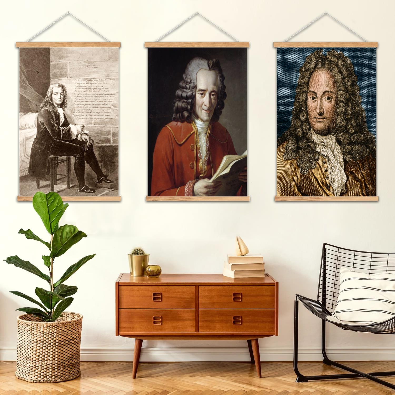 Art Print Framed - Voltaire Çerçeveli Duvar Boyama Tuval Sanat