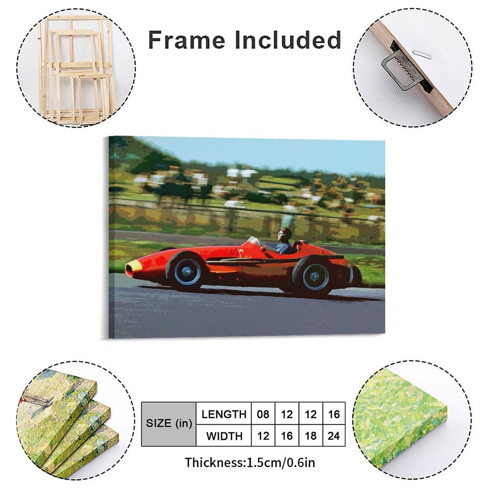 Juan Manuel Fangio Yarış Onun  - Art Print Framed incelemesi ve fiyatı
